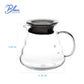 Borosilicate Glass Coffee Carafe & Ceramic Pour over Coffee Dripper for 1 to 2 Cups Kit, 600 ML (20 Fl Oz) Heat Resistant Glass Coffee Server W/ Size 01 Ceramic Cone Coffee Maker, BB1101