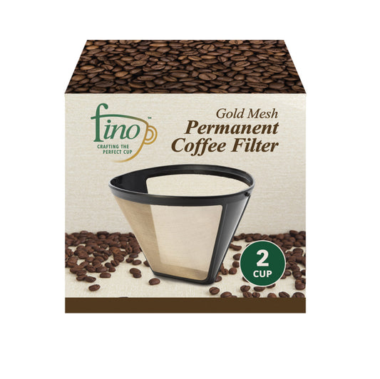 Gold Mesh Permanent Coffee Filter, Number 2-Size Filter, Brews 2 to 6-Cups