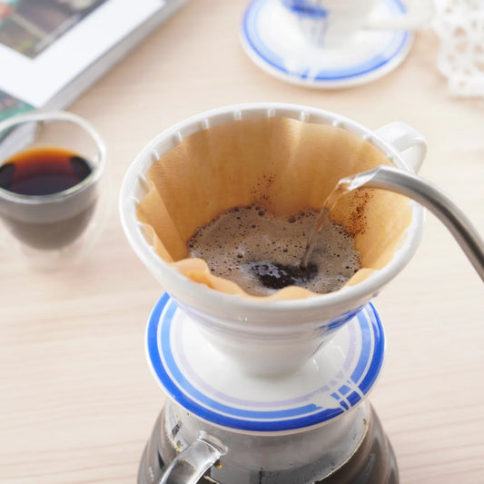Borosilicate Glass Coffee Carafe & Ceramic Pour over Coffee Dripper for 1 to 2 Cups Kit, 600 ML (20 Fl Oz) Heat Resistant Glass Coffee Server W/ Size 01 Ceramic Cone Coffee Maker, BB1101