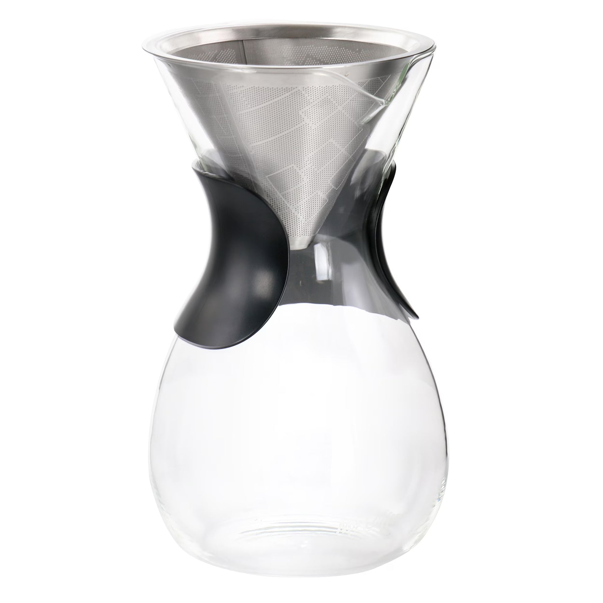 Verduzco 1 Liter Clear Glass Pour over Coffee Maker with Fine Mesh Filter
