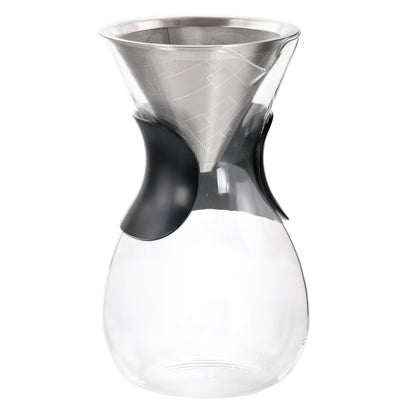 Verduzco 1 Liter Clear Glass Pour over Coffee Maker with Fine Mesh Filter