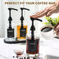 Coffee Syrup Dispenser for Coffee Bar, Glass Syrup Dispenser with 1/4Oz Large Capacity Pump, Coffee Syrup Pump Dispenser Bottle