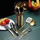 13 Pieces Gold Cooking Utensils Set, Stainless Steel Kitchen Utensils Set with Utensil Holder