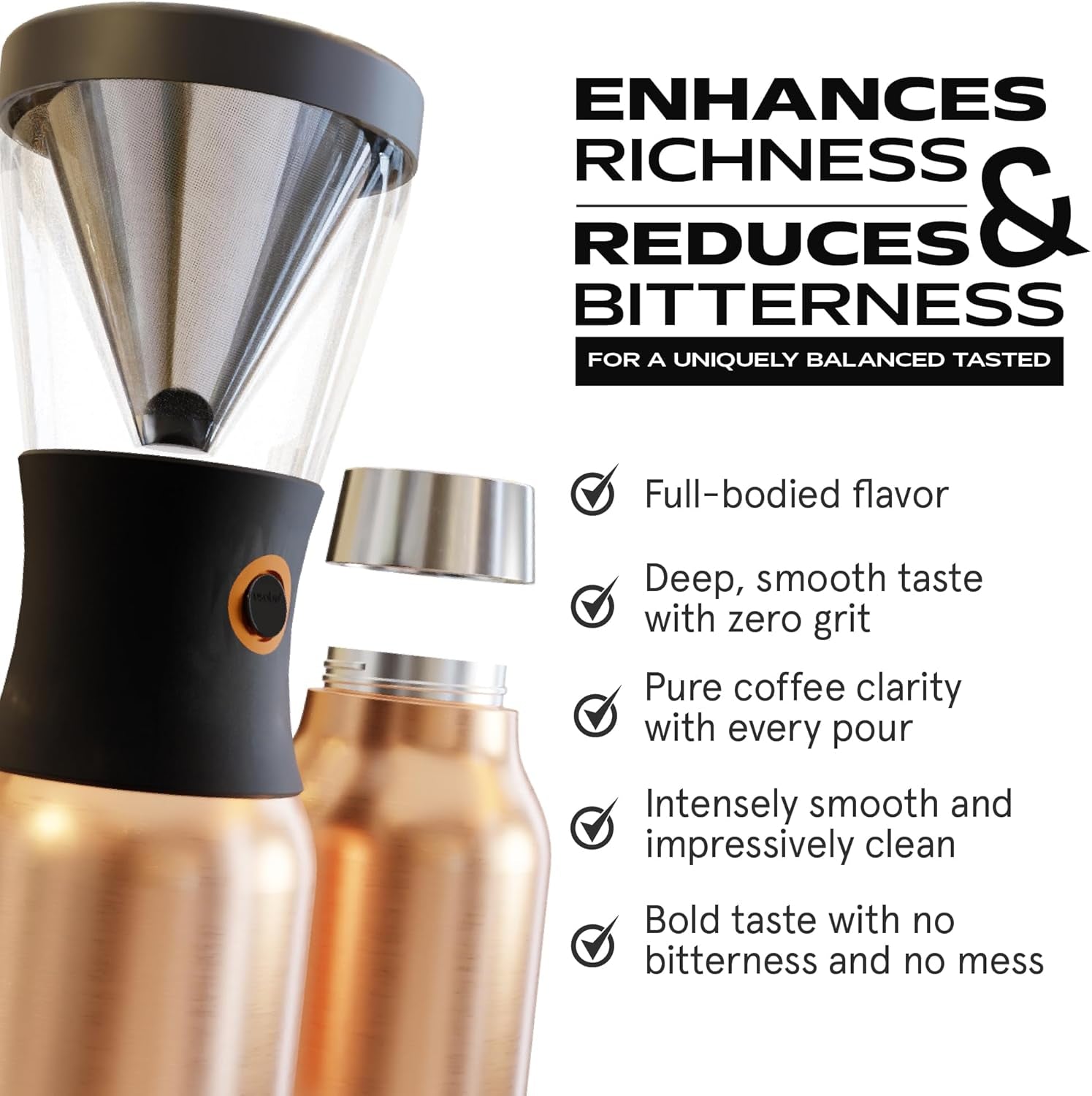 Cold Brew Coffee Maker, Award-Winning 40Oz Insulated Cold Brew Brewer with Portable Stainless Steel Carafe – No.1 Europe Coffee Fest Winner, Leakproof, Bpa-Free, Keeps Cold 24H