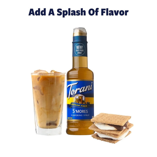 Sugar Free S’Mores Syrup, Zero Calorie, Authentic Coffeehouse Bottled Syrup, 12.7 Oz