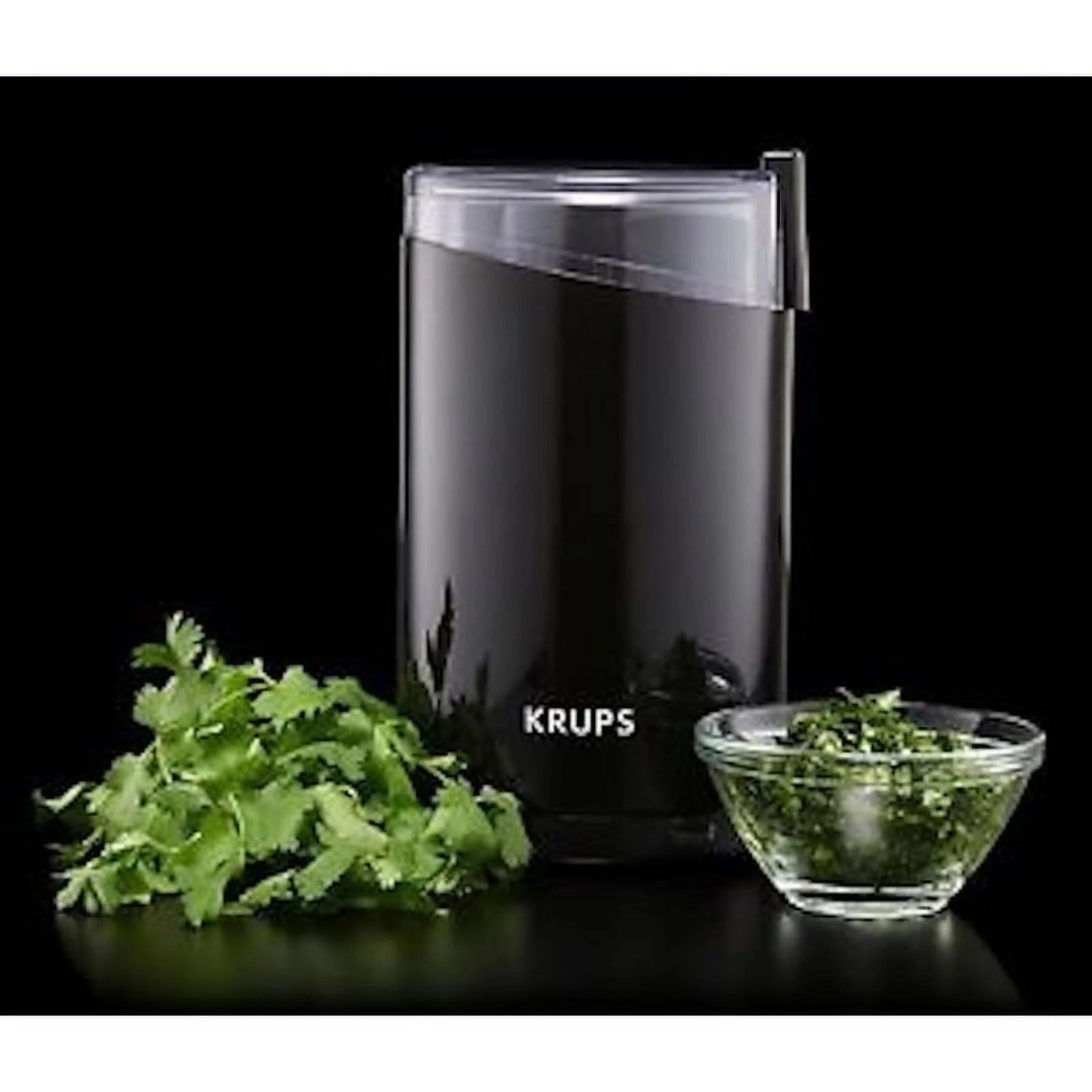 Fast Touch Electric Coffee and Spice Grinder with Stainless Steel Blades, Black