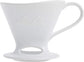 1 Cup Porcelain Pour-Over Cone Coffeemaker, Glossy White