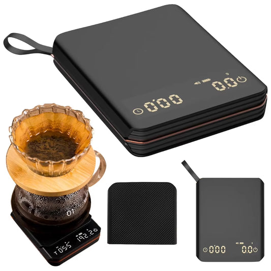 Mini Coffee Scale with Timer LED Display Mini Pour over Drip Espresso Scale Smart Coffee Scale for Espresso and Pour over Coffee