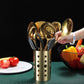 13 Pieces Gold Cooking Utensils Set, Stainless Steel Kitchen Utensils Set with Utensil Holder