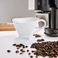 1 Cup Porcelain Pour-Over Cone Coffeemaker, Glossy White