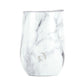 DRINCO® 12oz Insulated Wine Tumbler Glass (Pacifica White Marble)