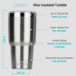 DRINCO® 30oz Insulated Tumbler Spill Proof Lid w/2 Straws (Brushed)