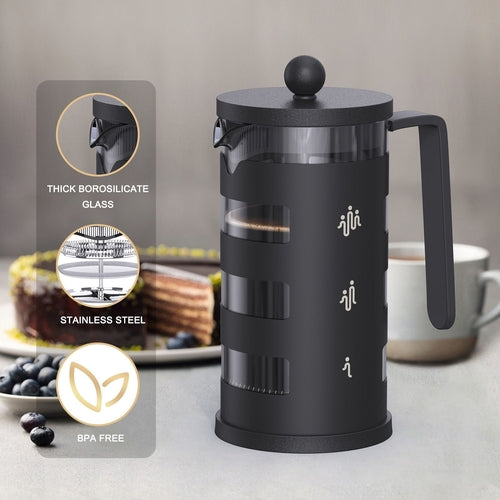 RAINBEAN French Press Coffee Maker Easy Cleaning Cafeteria, Heat
