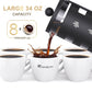 RAINBEAN French Press Coffee Maker Easy Cleaning Cafeteria, Heat
