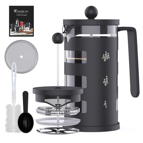 RAINBEAN French Press Coffee Maker Easy Cleaning Cafeteria, Heat