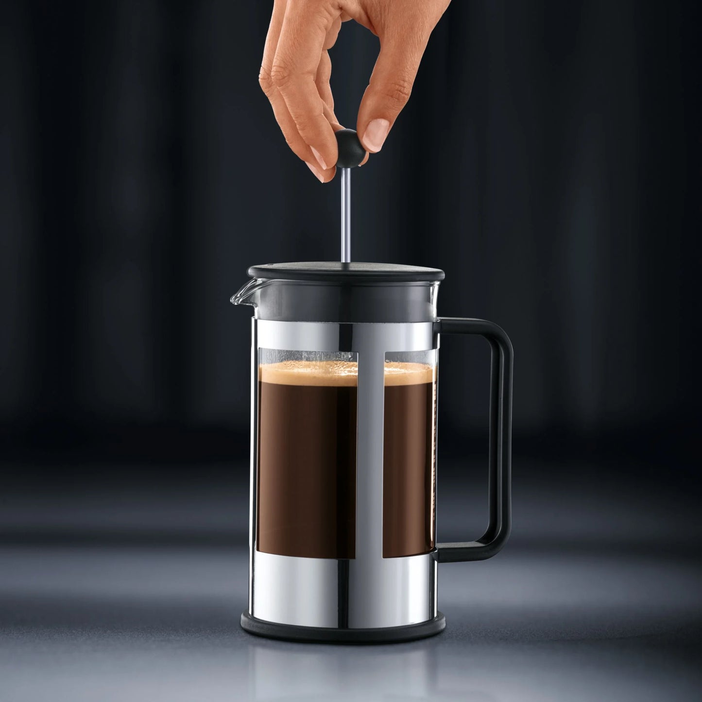 17 Oz Kenya French Press Coffeemaker, Stainless Steel, New