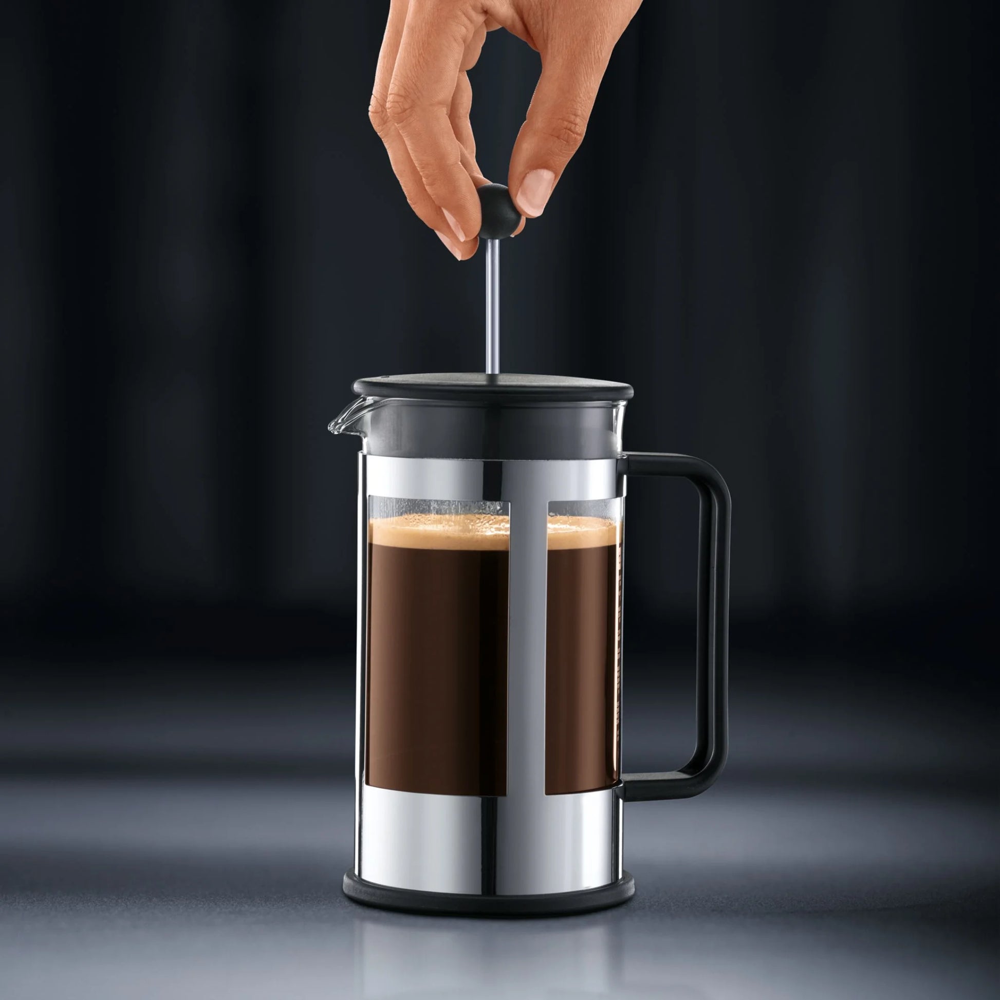 17 Oz Kenya French Press Coffeemaker, Stainless Steel, New
