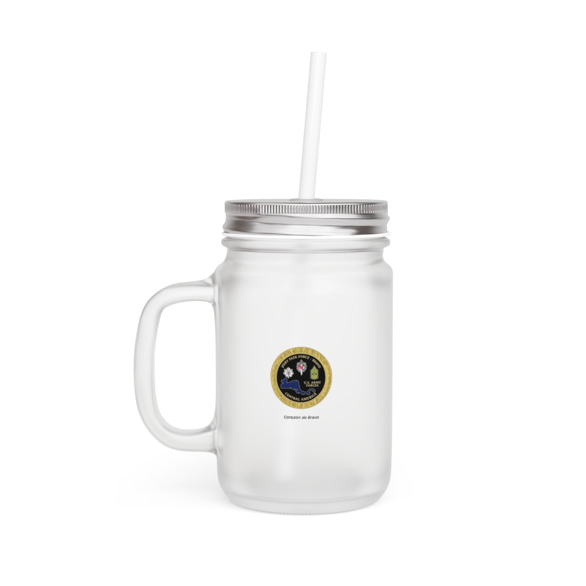 Corazon de Bravo Mason Jar